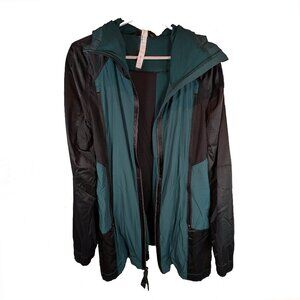 Lululemon Right Round Jacket Black/Teal Size 10